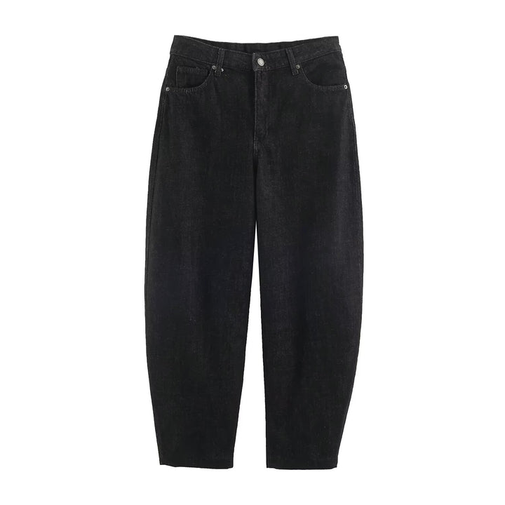 Damen Hochtaillierte Relaxed‑Fit Jeans mit konischem Bein Drune