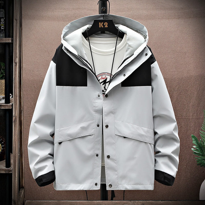 Herren Funktionsjacke mit verstellbarem Kapuzensystem Drune