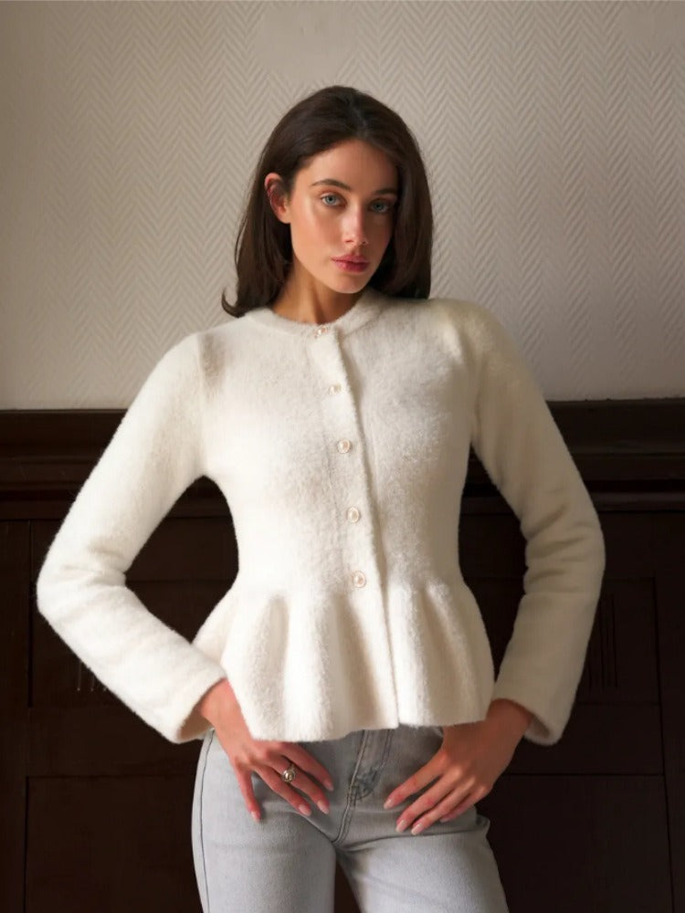 Damen Modische Strickjacke mit taillierter Passform Drune