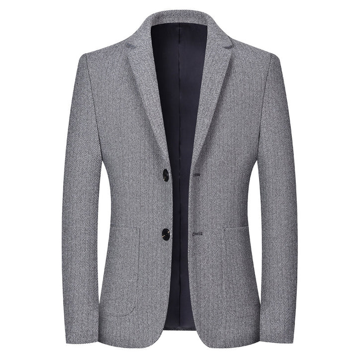 Herren eleganter Freizeitblazer aus hochwertigem Gewebe mit feiner Struktur Drune