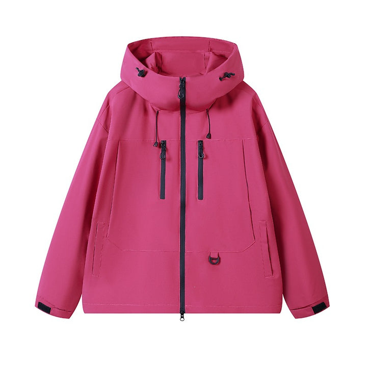 Herren Technische wasserabweisende Kapuzen‑Übergangsjacke mit getapten Reißverschlüssen & Utility‑Taschen Drune