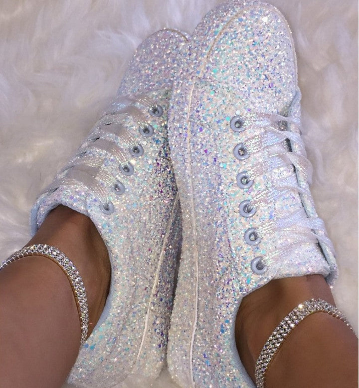 Damen Glitzernde Sneaker mit atmungsaktiver Sohle und zusätzlichem Komfort Drune