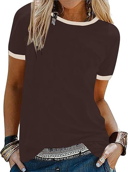 Damen T-Shirt mit kontrastierenden Ärmeln Drune