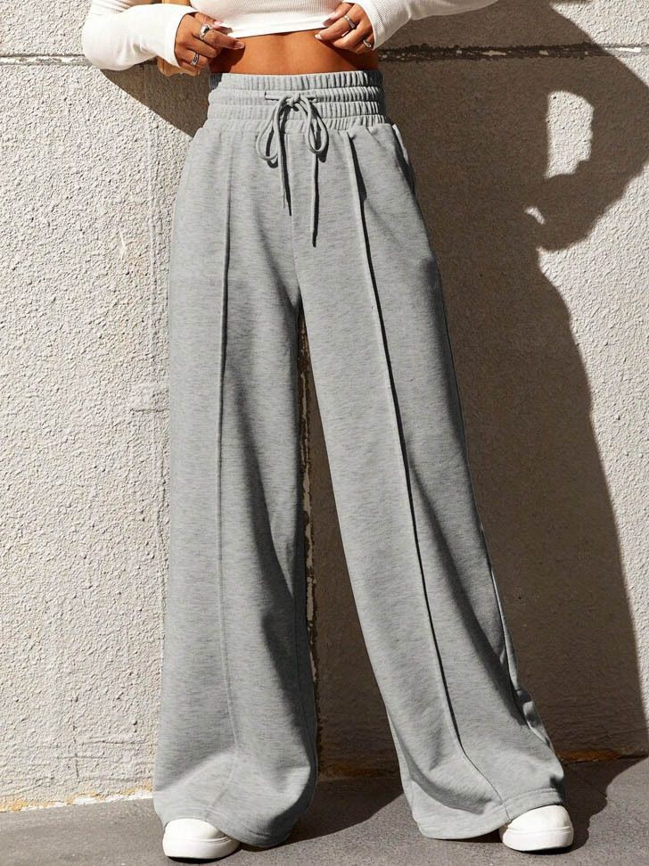 Damen Bequeme und elegante Lounge-Hose mit hohem Bund und praktischen Taschen Drune