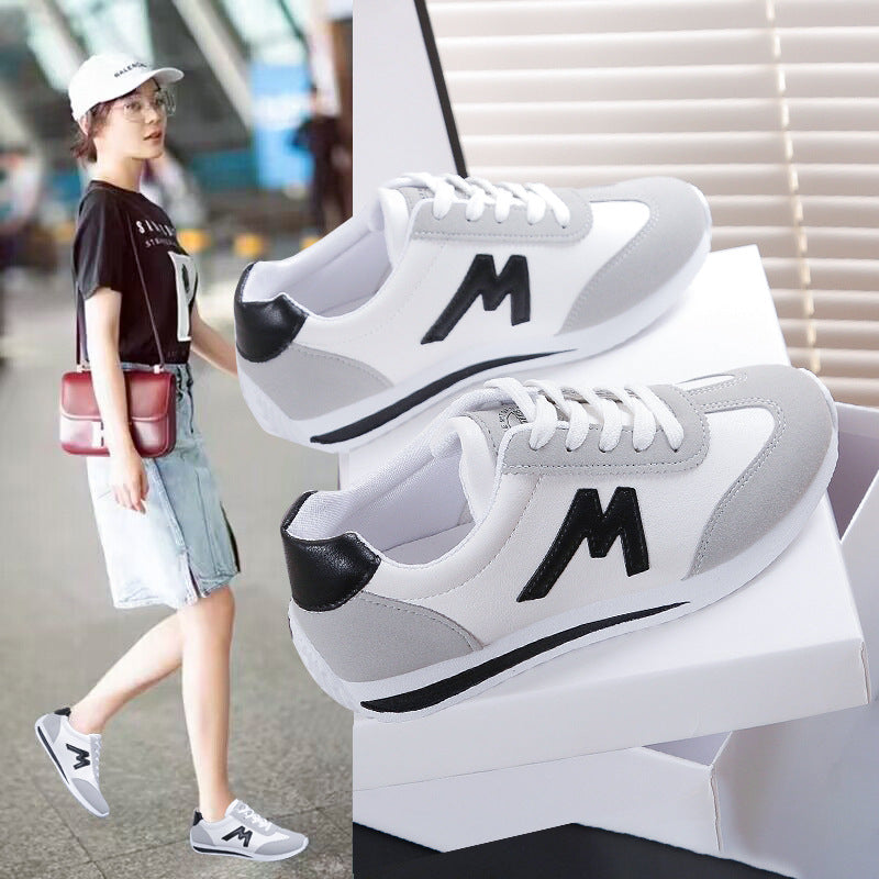 Damen Leichte Retro-Running Sneaker mit gepolsterter Komfortsohle und seitlichem Logo Drune