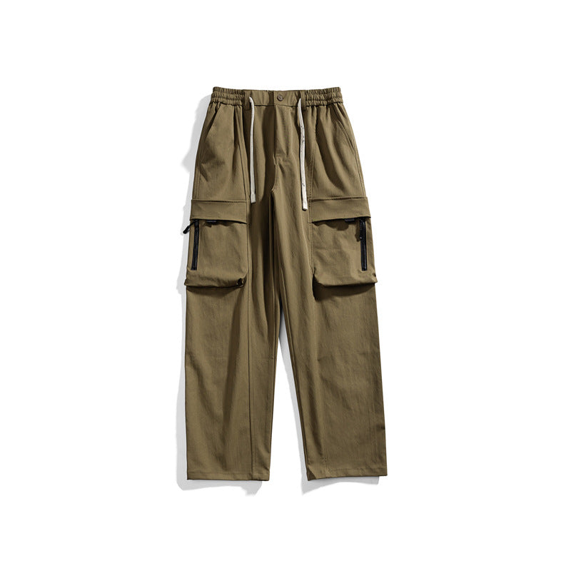 Herren Cargohose im Relaxed-Fit mit elastischem Tunnelzugbund und multifunktionalen Klapp- sowie Reißverschlusstaschen Drune