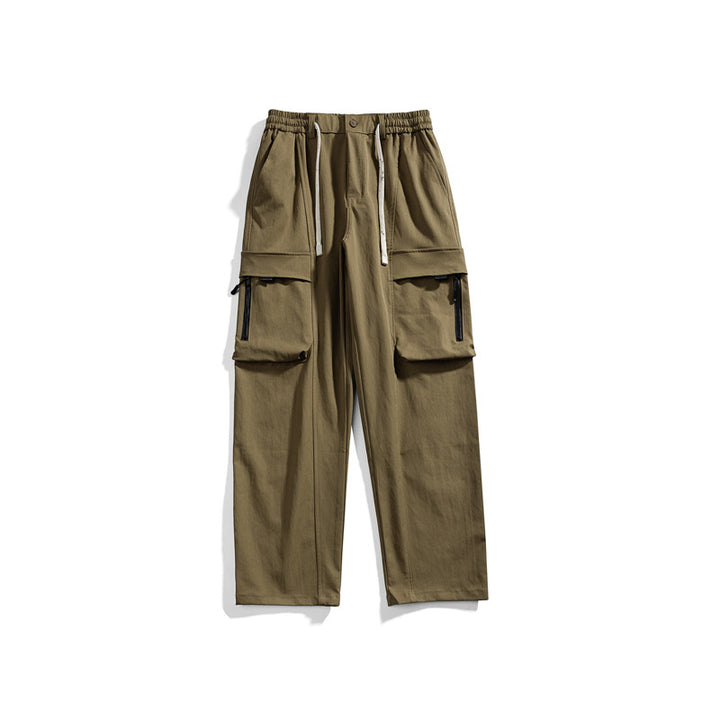 Herren Cargohose im Relaxed-Fit mit elastischem Tunnelzugbund und multifunktionalen Klapp- sowie Reißverschlusstaschen Drune