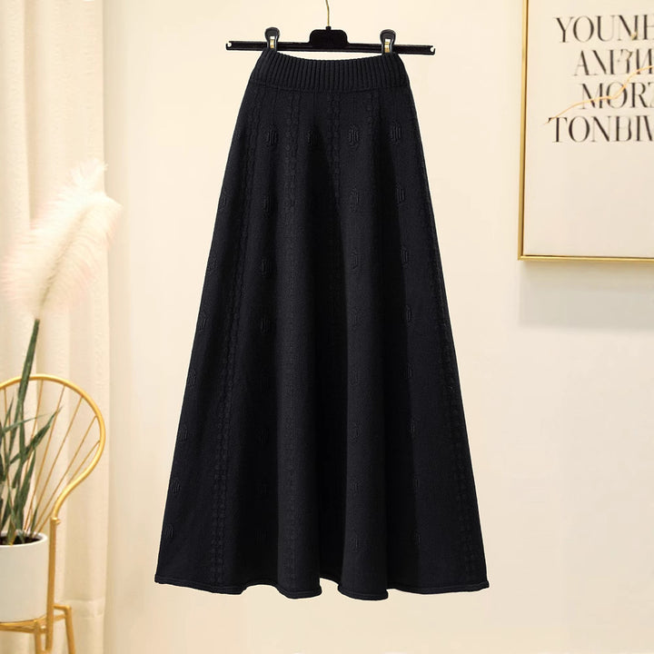 Damen Eleganter, luftiger Maxirock mit Rippstruktur Drune