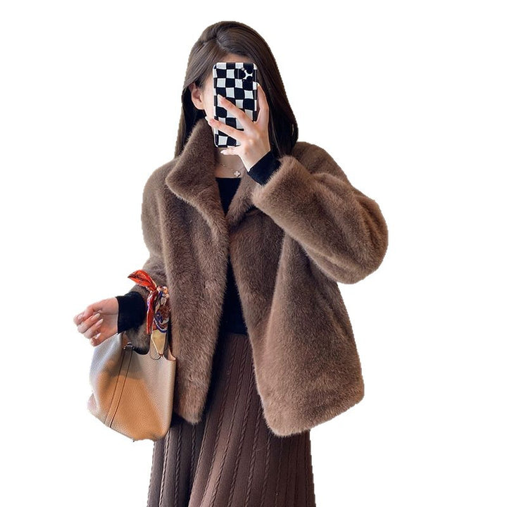 Damen kuschelige Teddyjacke Drune