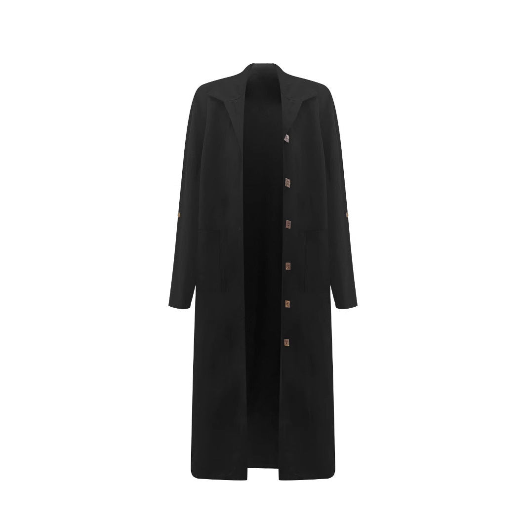 Damen Longline Jacke mit elegantem Schnitt und praktischen Taschen Drune