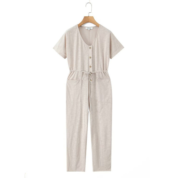 Damen Jumpsuit mit Taillenzug und praktischen Taschen Drune