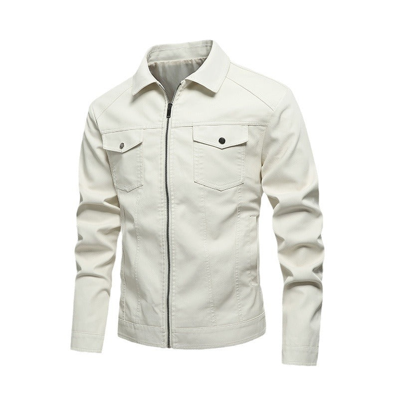 Herren Modische Sommerjacke im Biker-Stil Drune