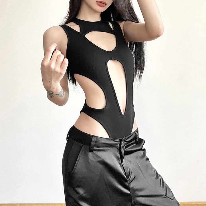 Damen sportlicher Cut-Out Badeanzug Drune