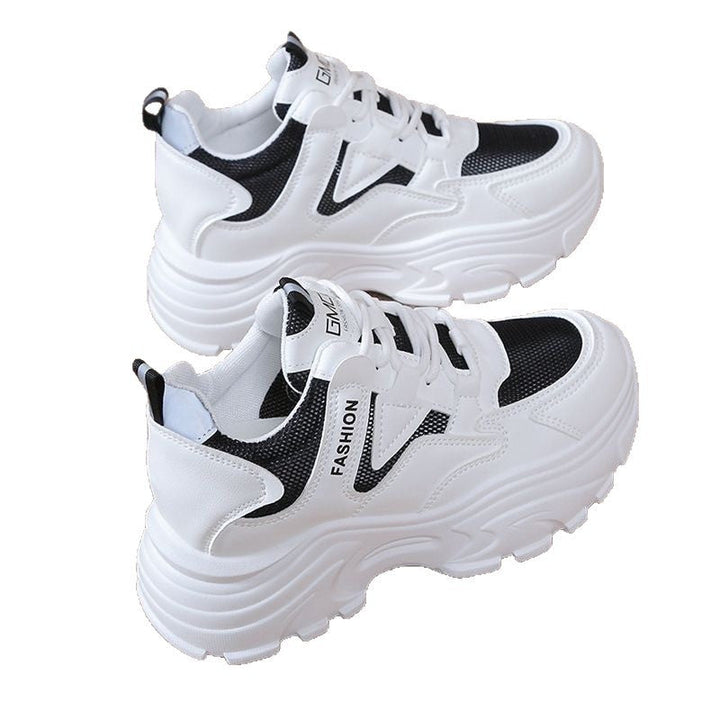 Damen Chunky Sneakers mit sportlichem Design und atmungsaktiver Obermaterialkombination Drune