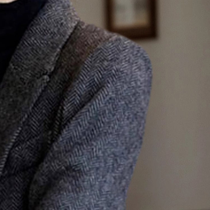 Damen Klassischer Tweedblazer Drune