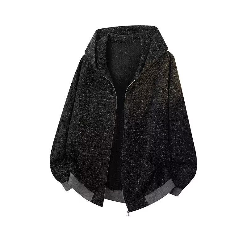 Damen Modische Jacke mit Kapuze und asymmetrischem Schnitt Drune