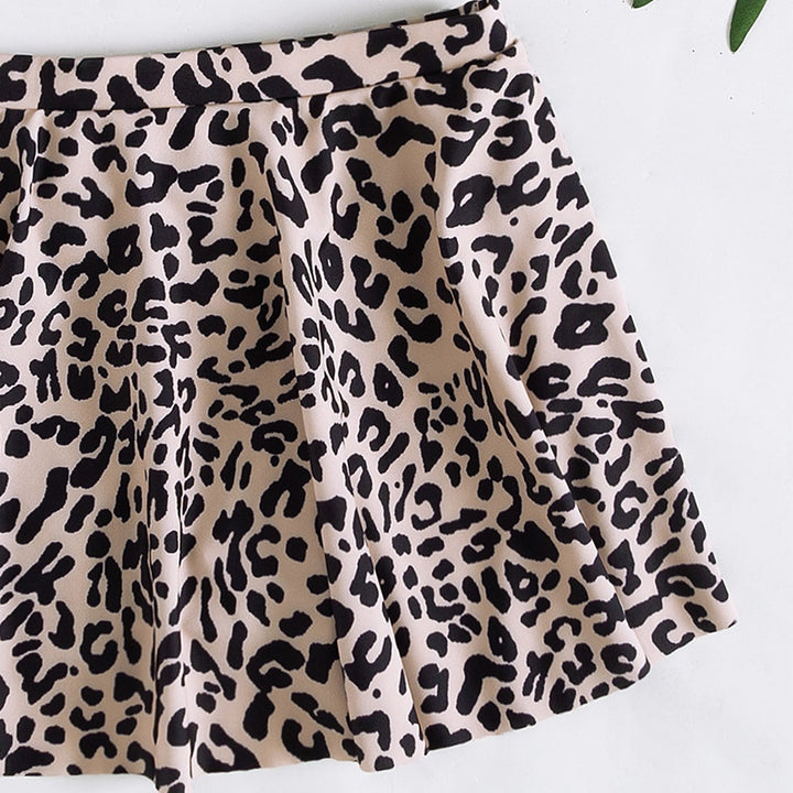 Damen Rock-Bikini-Set mit animalischem Muster Drune