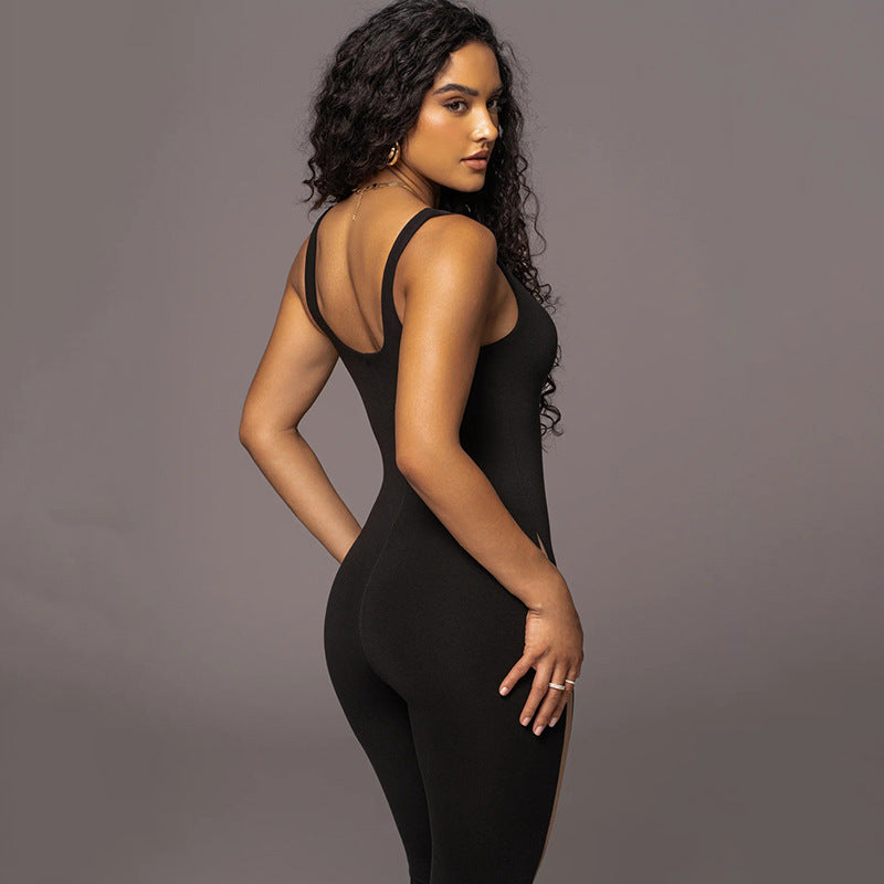 Damen Sportlicher Langarm-Overall mit seitlichen Cut-Outs und konturierendem Design Drune