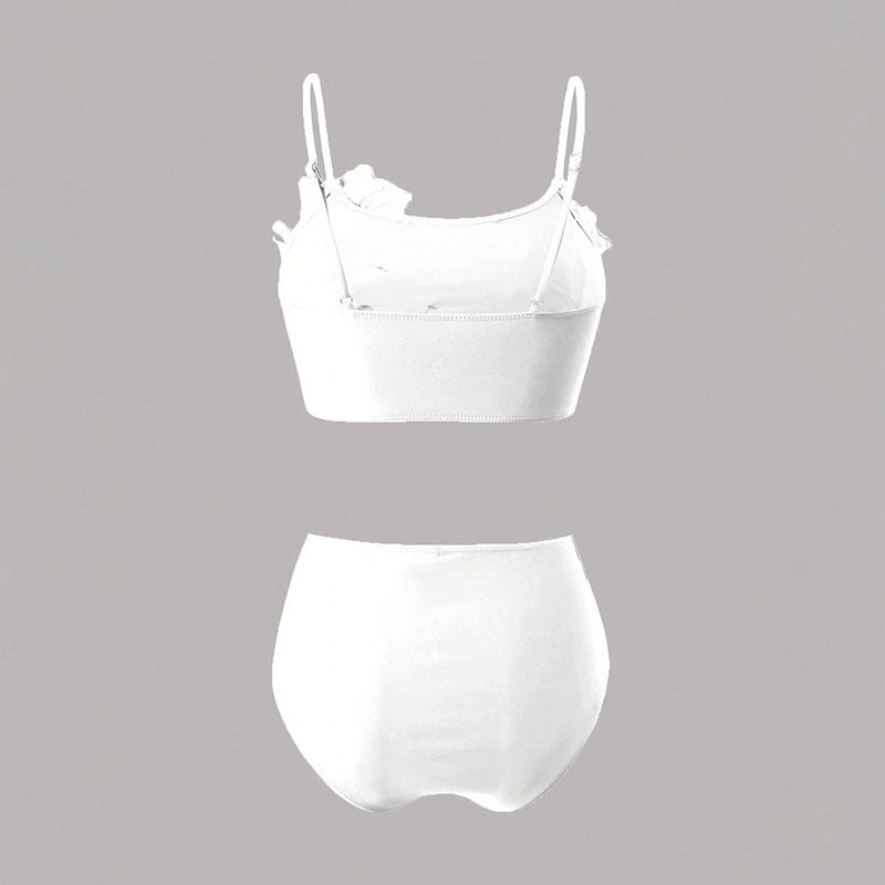 Damen Bikini-Set mit Blumenapplikationen Drune