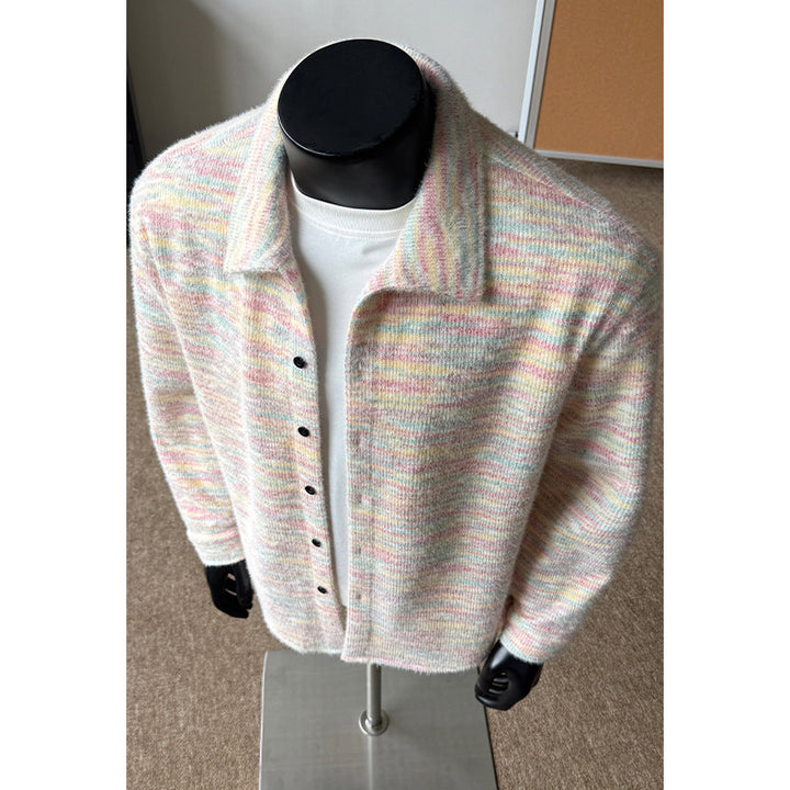 Damen Modische Strickjacke mit buntem Muster Drune