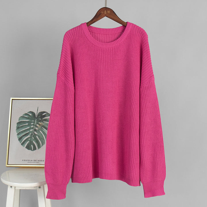 Damen Oversized Strickpullover mit lässigem Schnitt Drune