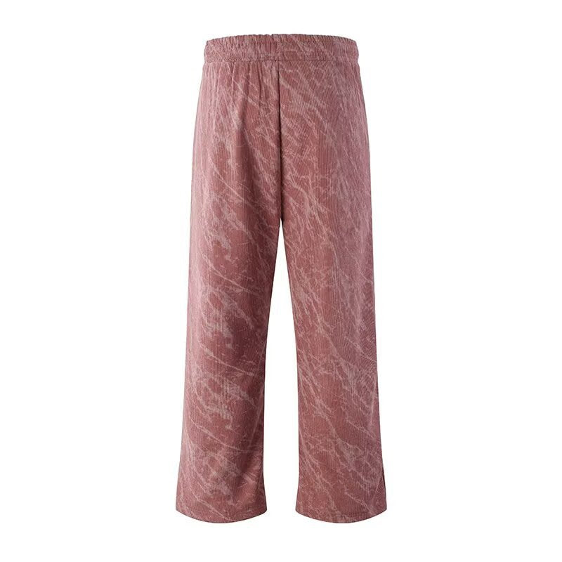 Herren Weite Cargo-Baggy-Hose mit Tunnelzugbund, Pattentaschen & technischem Marble-Print Drune