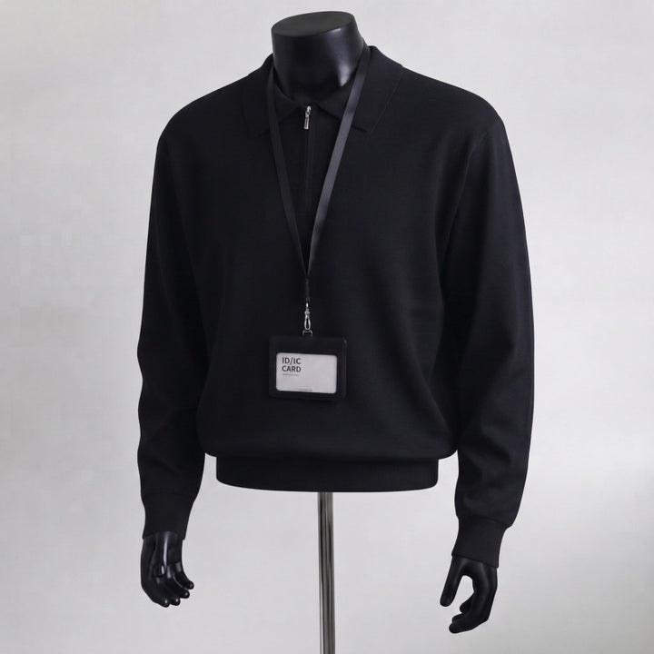 Herren Hochwertiger Strickpullover mit Reißverschluss Drune