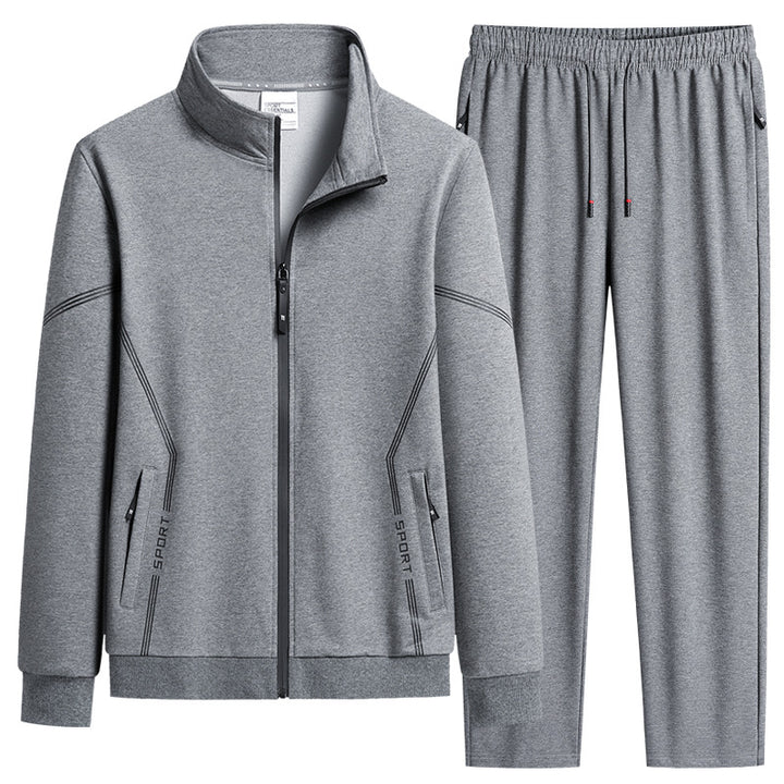 Men's  performance zip-front track jacket and tapered jogger set Drune