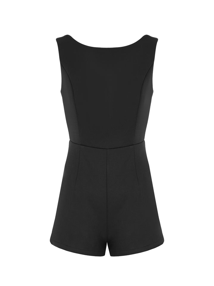 Damen Eleganter Jumpsuit mit figurbetonendem Schnitt und raffinierten Details Drune