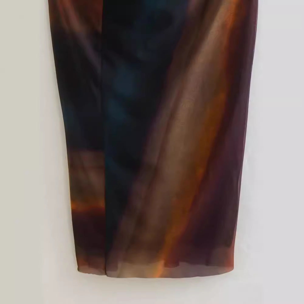 Damen Figurbetontes Midikleid mit seitlicher Drappierung und Rundhalsausschnitt Drune