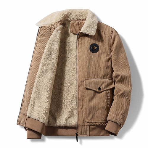 Herren  Cordura-Sherpa-Futter Bomberjacke mit Klappen-Nutzertaschen Drune