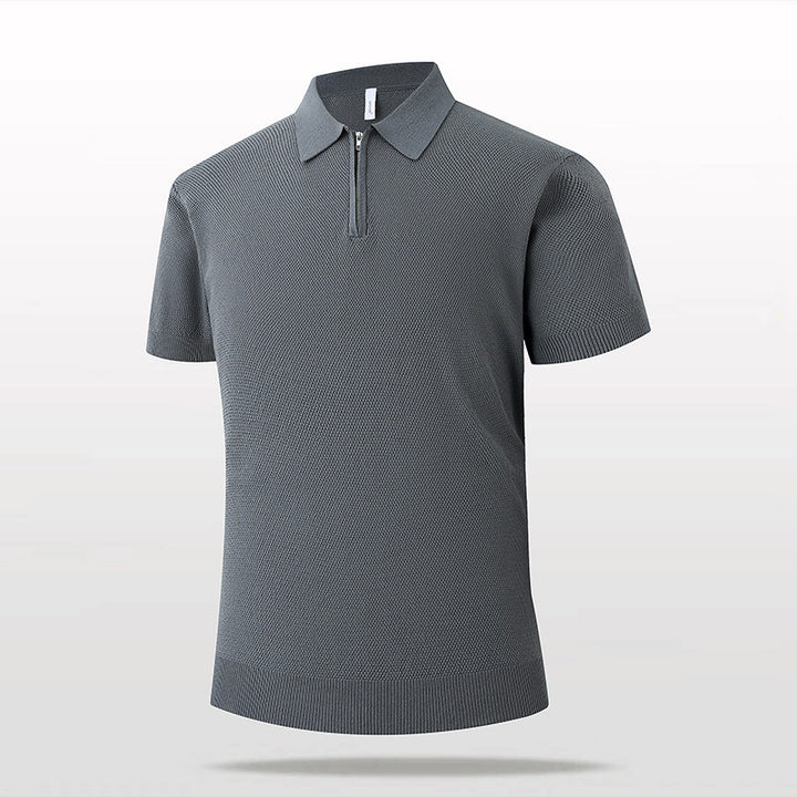 Herren Kurzarm Poloshirt mit Reißverschluss Drune