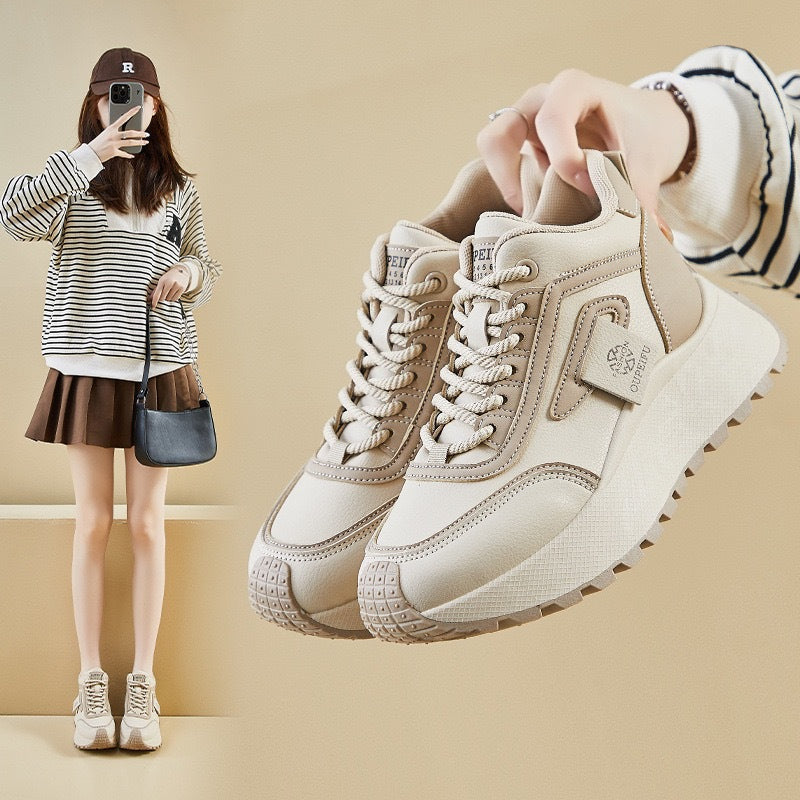 Damen Sportliche High-Top Sneakers mit kuscheligem Futter und rutschfester Sohle Drune