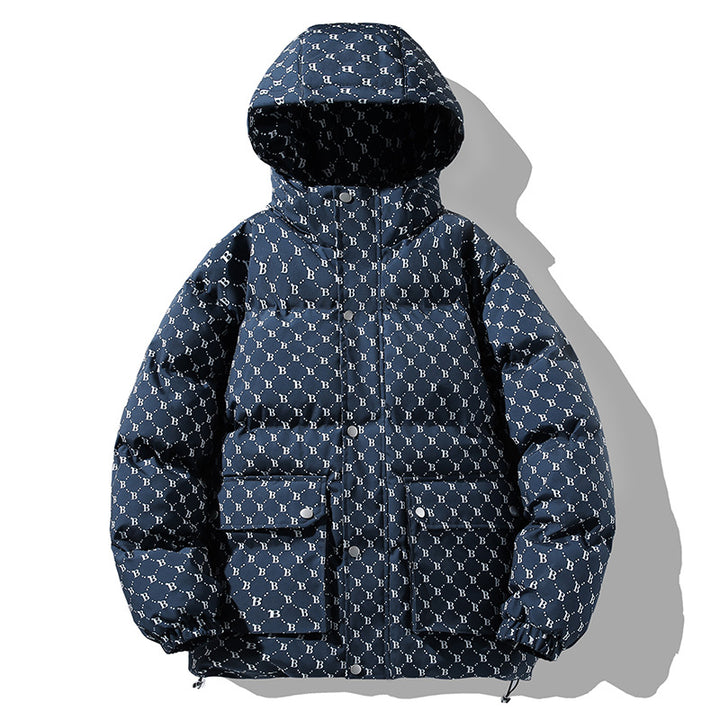 Herren Wattierter Kapuzenparka mit Thermofüllung wasserabweisender Oberfläche & Multifunktionstaschen Drune
