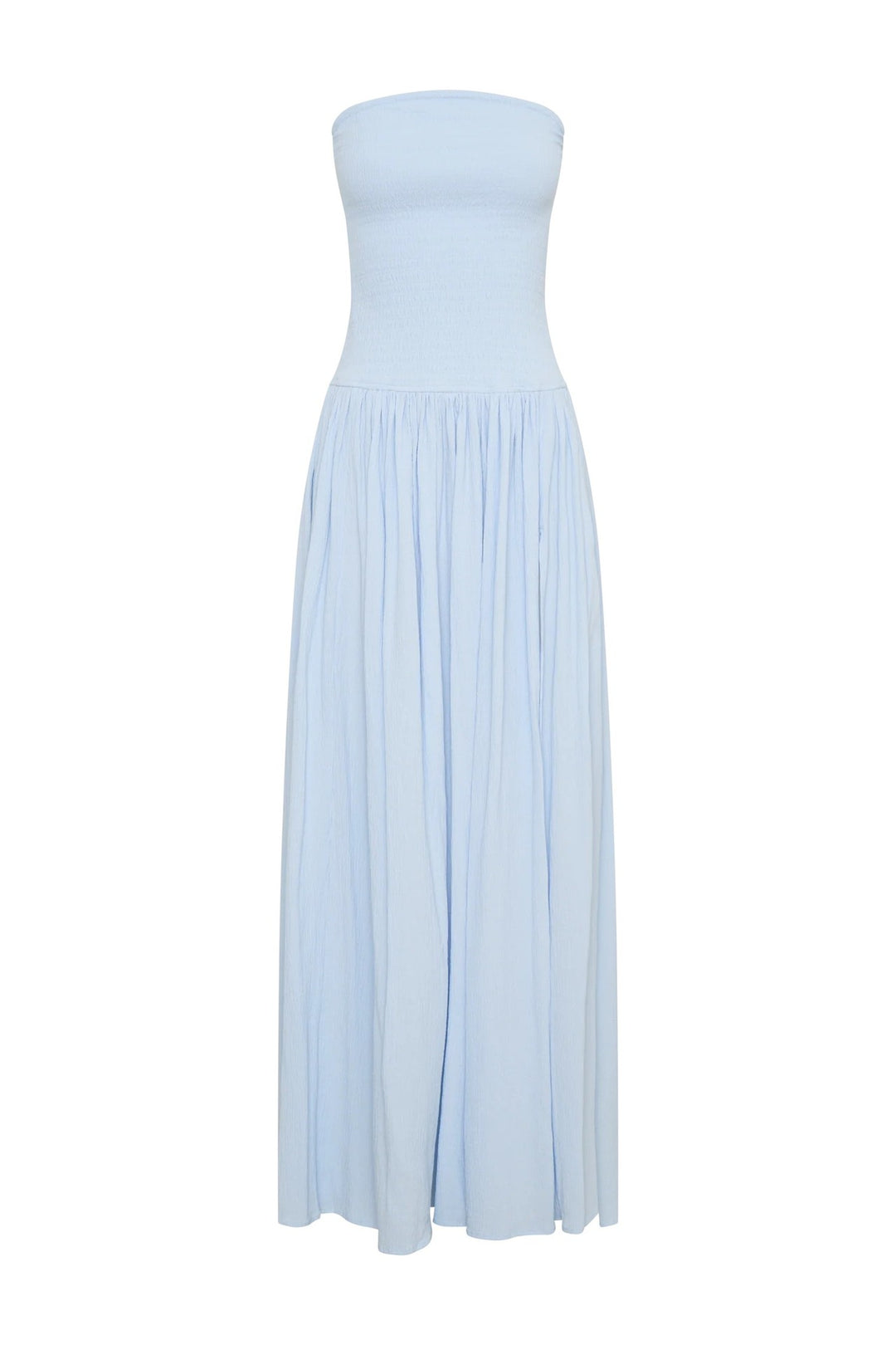 Damen Maxi-Kleid mit elastischem Oberteil und fließendem Rock Drune
