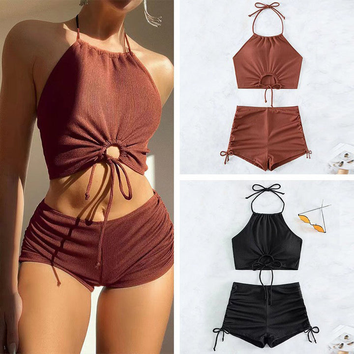 Damen Sportliches Top und Shorts Set Drune