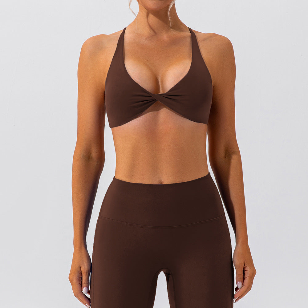 Damen Sportlich-funktionales Bustier mit gekreuztem Rückendesign und atmungsaktiven Materialien Drune