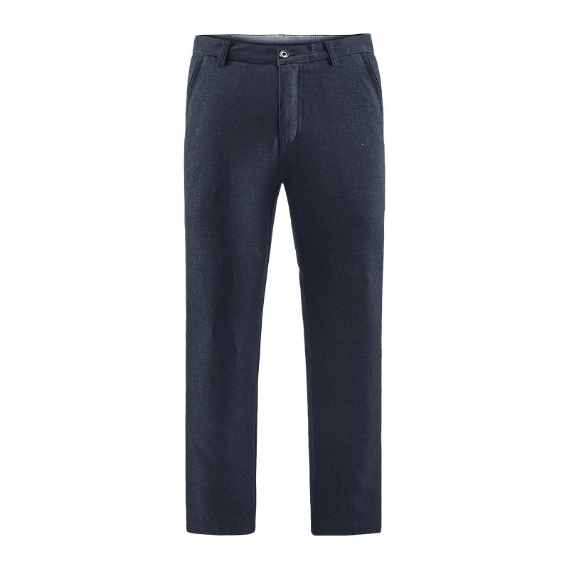 Herren Tailored-Chinohose mit geradem Bein, Gürtelschlaufen & Wiener Naht Drune