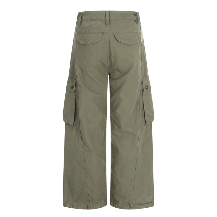 Damen Weite Cargo-Culotte-Shorts mit aufgesetzten Pattentaschen Drune