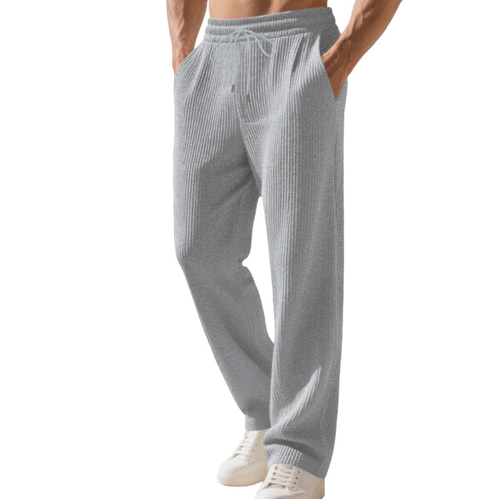 Herren Relaxed-Fit Strick-Jogginghose mit feiner Rippstruktur Drune