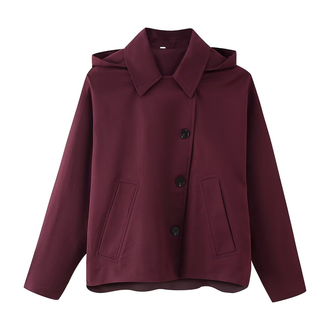 Damen Übergangsjacke mit Kapuze und praktischen Taschen Drune