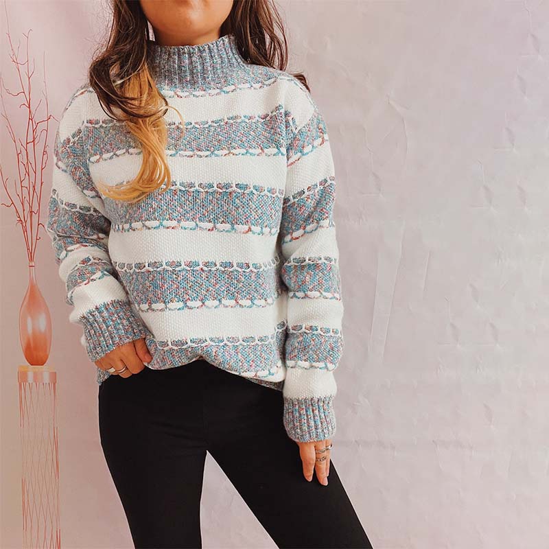 Drune | Gestreifter Strickpullover im Modernen Stil