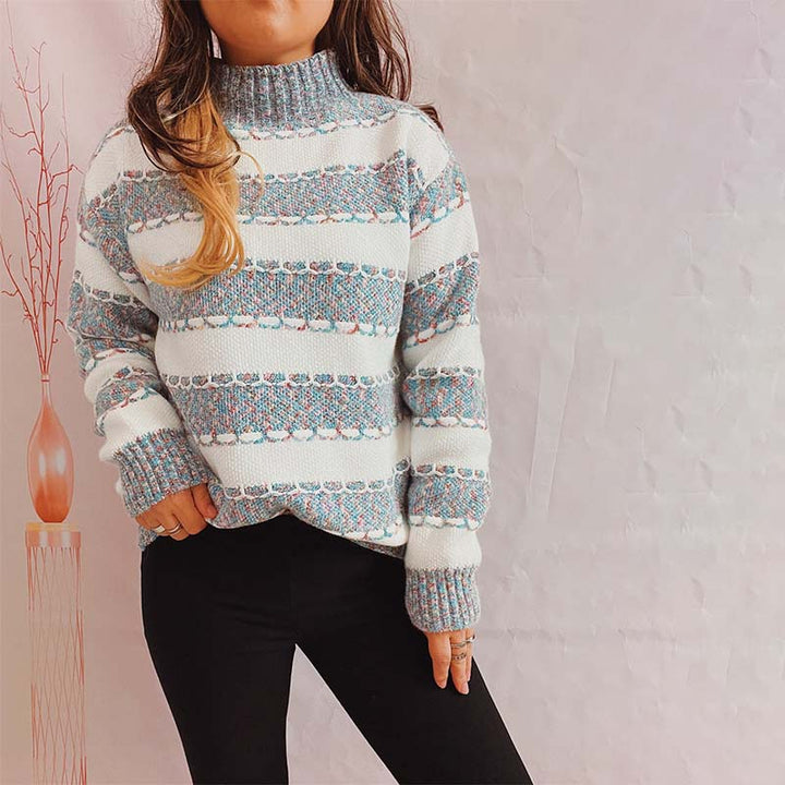 Drune | Gestreifter Strickpullover im Modernen Stil