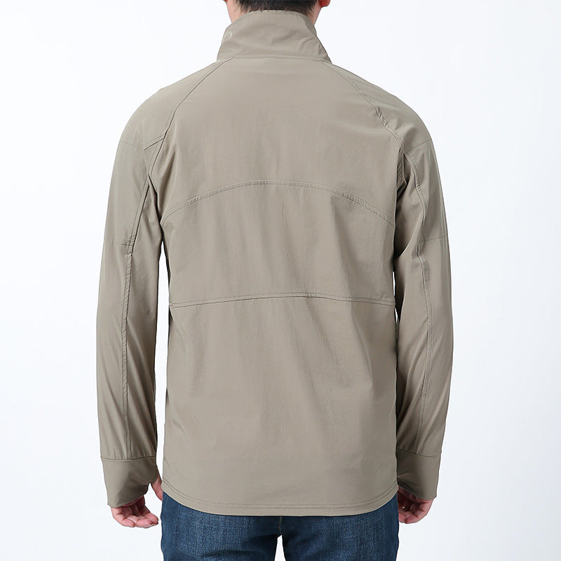 Herren nan Softshell-Pullover mit kurzem Reißverschluss, Ärmeltasche und Raglanärmeln Drune
