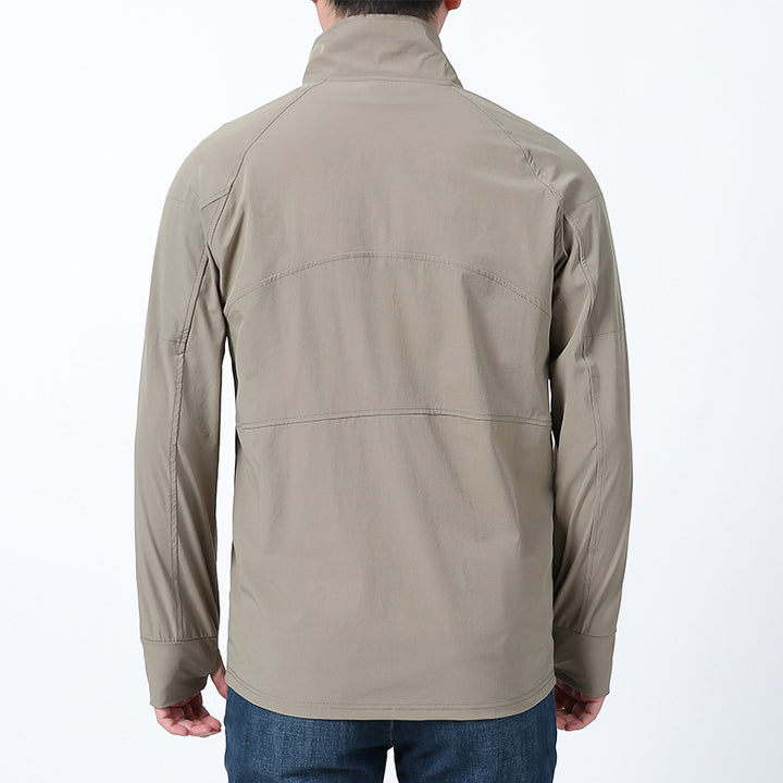 Herren nan Softshell-Pullover mit kurzem Reißverschluss, Ärmeltasche und Raglanärmeln Drune