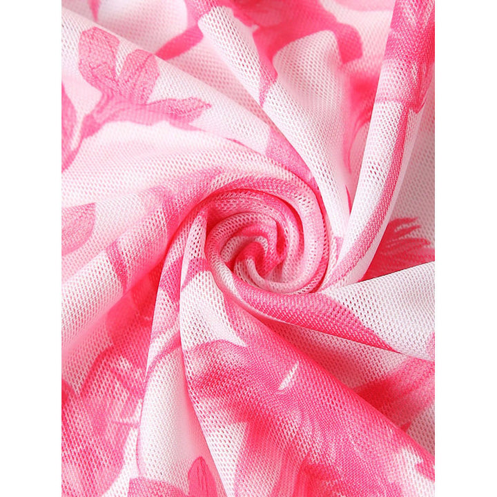 Damen Badeanzug mit floralem Design und passendem Maxiskirt Drune