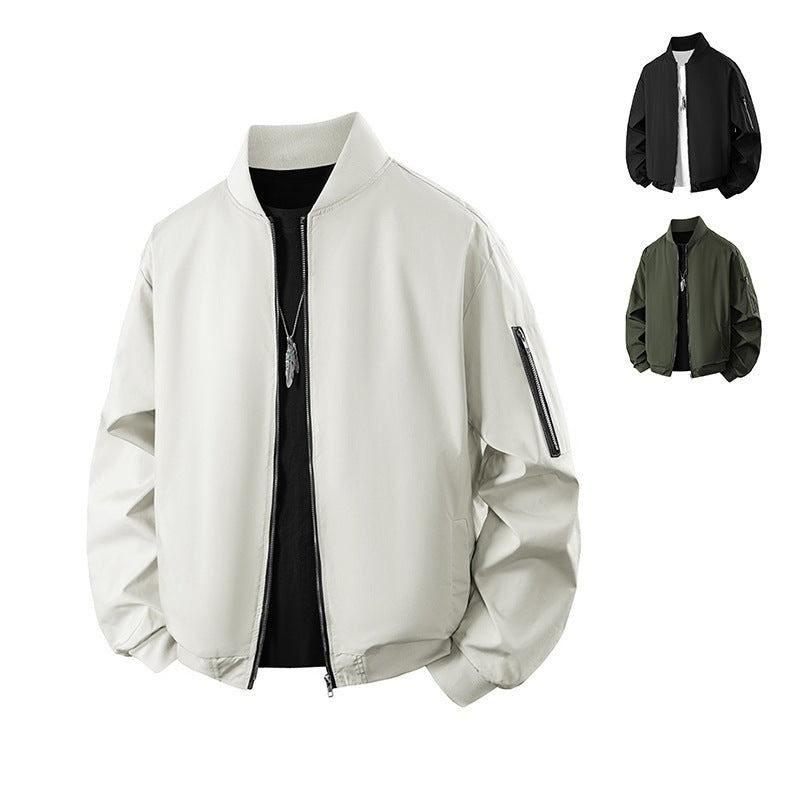 Herren Modische Übergangsjacke mit Reißverschluss Drune