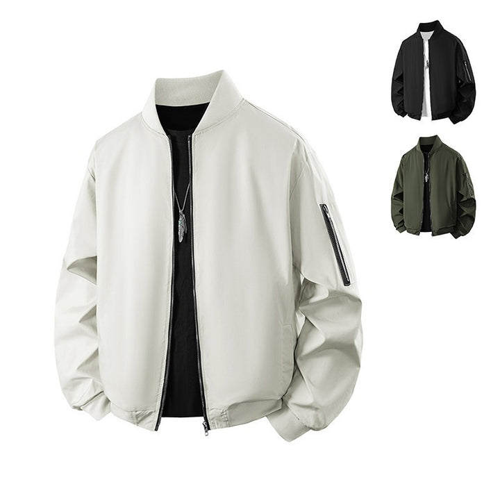 Herren Modische Übergangsjacke mit Reißverschluss Drune