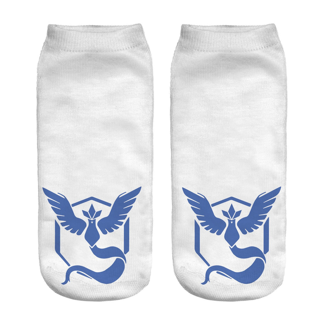 Unisex Niedrige Ankle-Socken mit Cartoon-Monster-Gesicht und weichem Baumwollmix Drune
