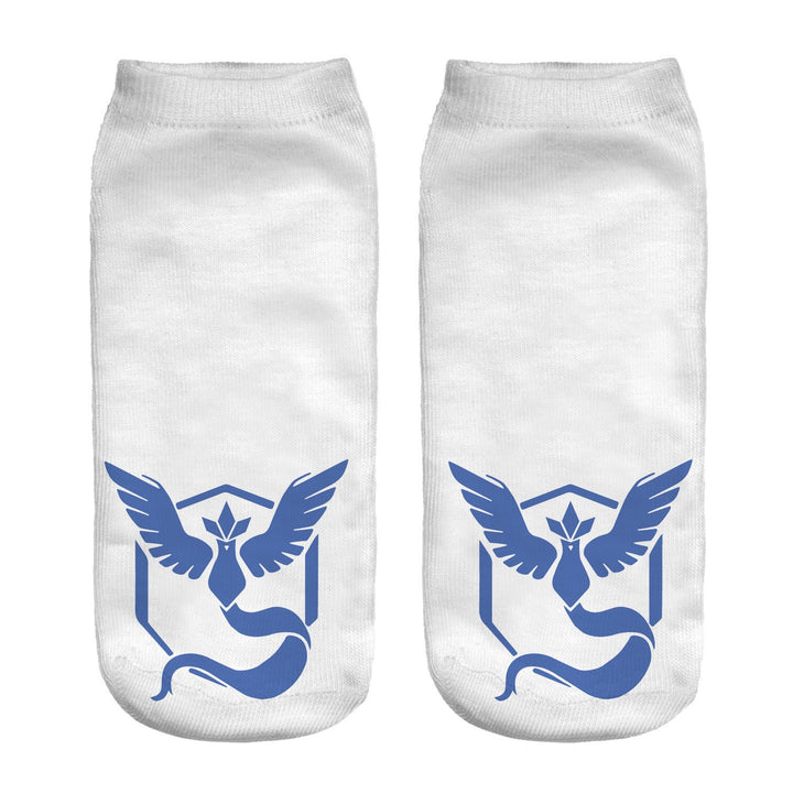 Unisex Niedrige Ankle-Socken mit Cartoon-Monster-Gesicht und weichem Baumwollmix Drune